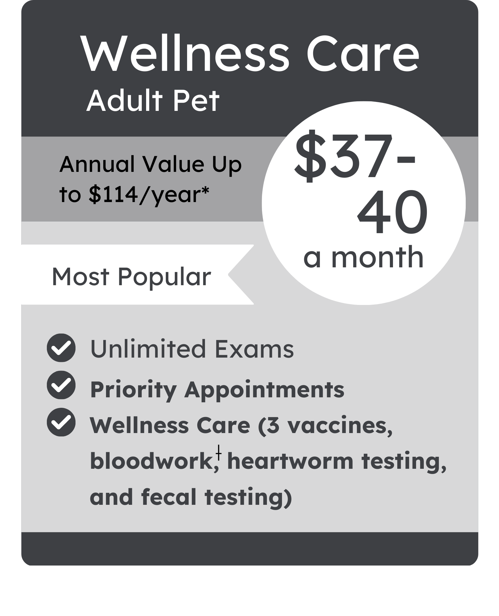 VIPet Plan_pricing_Wellness_North Griffin